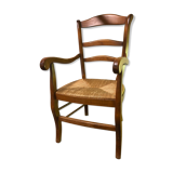 Fauteuil paillé ancien
