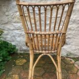 Lot de 10 chaises en rotin vintage