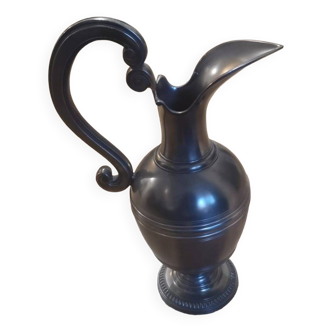 Ewer jug pitcher in pewter decoration - h 34cm