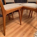 Ensemble de quatre chaises Cane Back conçues par Jens Risom, JO Carlssons, Suède, années 1950