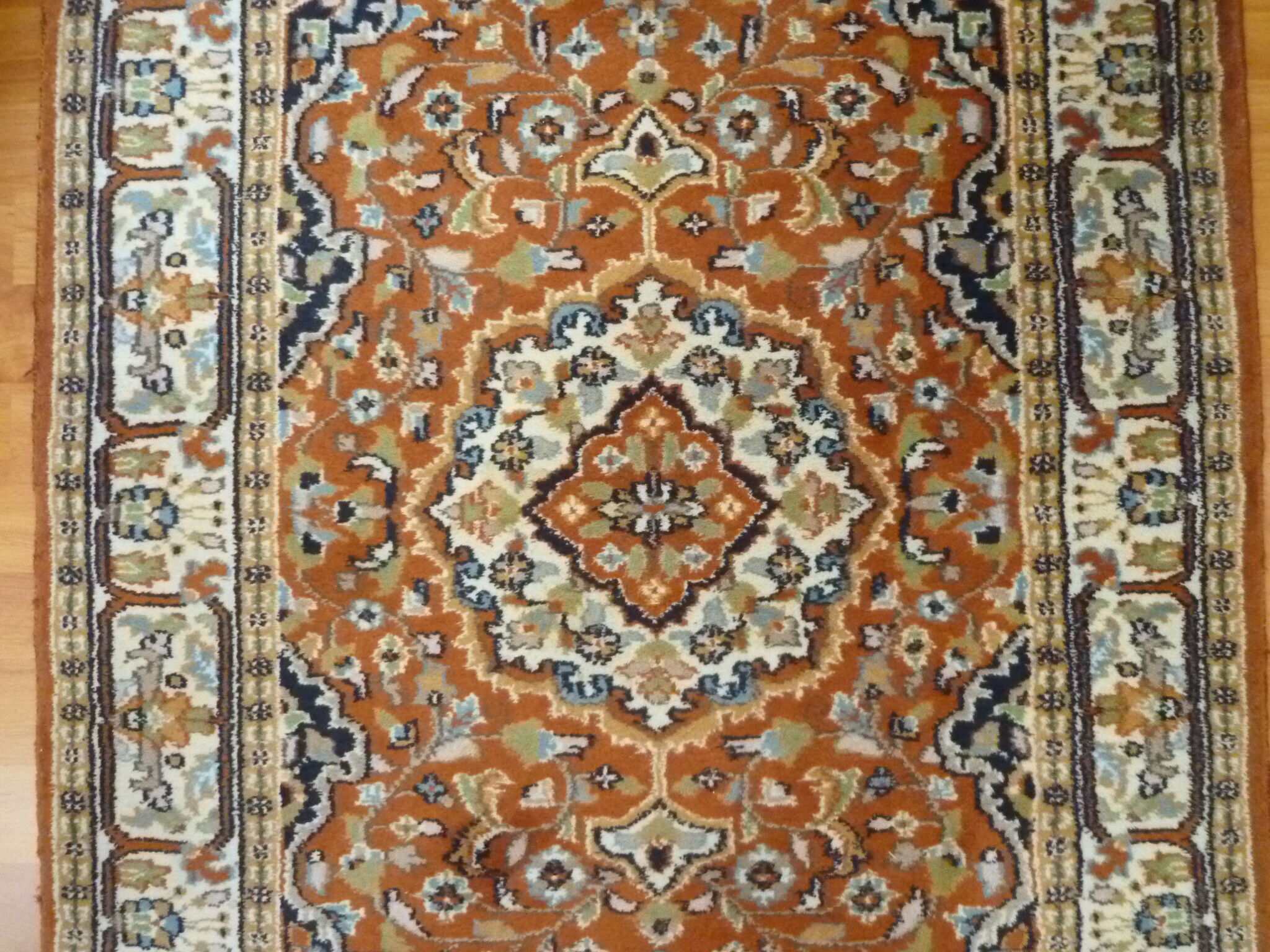 India Agra 78 x 130 cm hand made wool rug