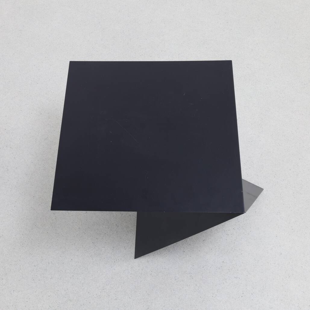 Postmodern metal Side Table in Memphis style, 1980s