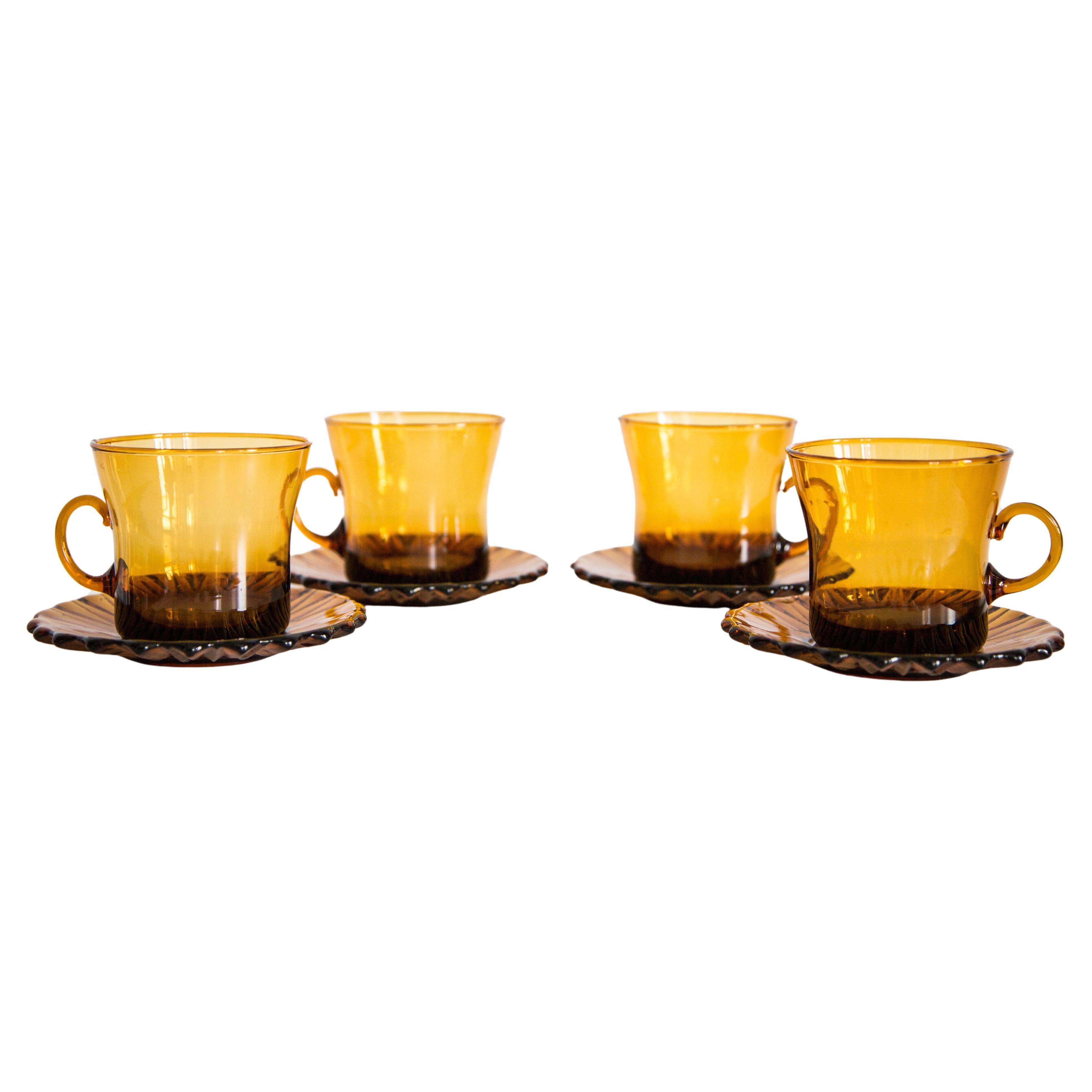 4 tasses à thé du milieu du siècle, Europe, années 1960