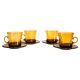 4 tasses à thé du milieu du siècle, Europe, années 1960
