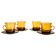 Set of four tea glasses and plates mid-century, Europe, 1960s