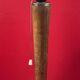 Antique wooden and metal lamp base, functional, vintage decor