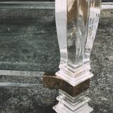 Lucite and glass coffee table