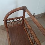 Rattan wall shelf 2 levels