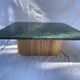ANAÏA coffee table in bond wood and green marble