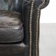Fauteuil en cuir de vache noir