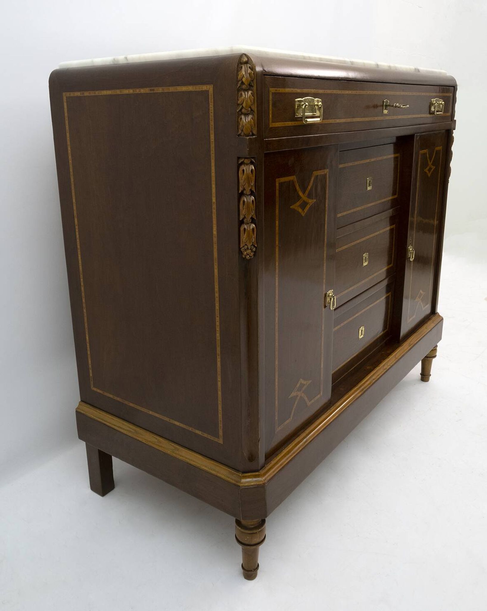 Liberty Italian Thuja Briar and Pink Portugal Marble Twobedside