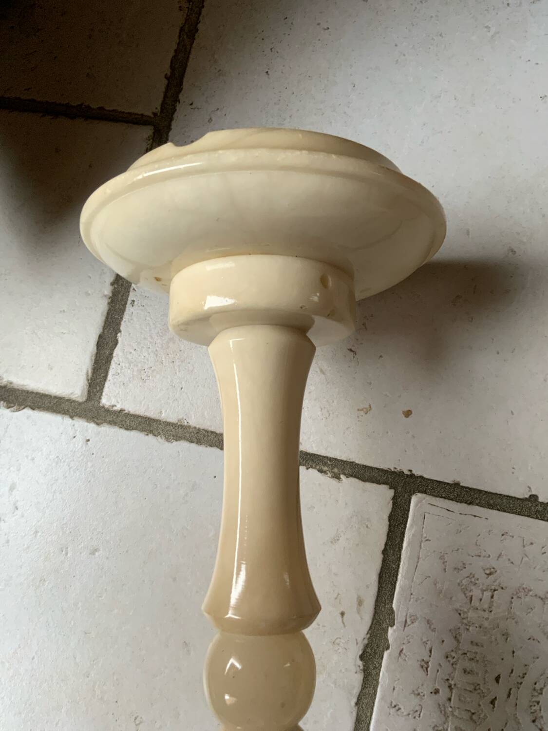 Marble column ashtray - Exceptional vintage piece - Art style