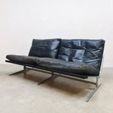 Vintage 2-seater leather sofa BO-583 1960s