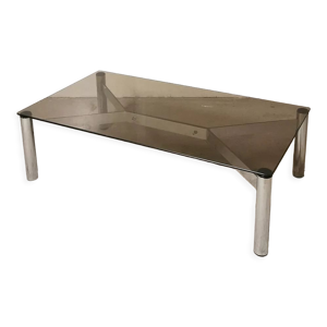 Table basse rectangulaire chrome