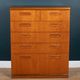 Restored Teak 1960s Retro 2 Over 4 Tall Chest Of Drawers By Meredew