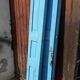 Paire de volets portes 4 elements bois massif patiné ep 1930/40