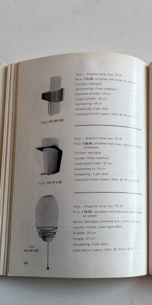 Nx41 Wood And Curved Glass Wall Lamps By Louis Kalff For Philips, The Netherlands 1950S