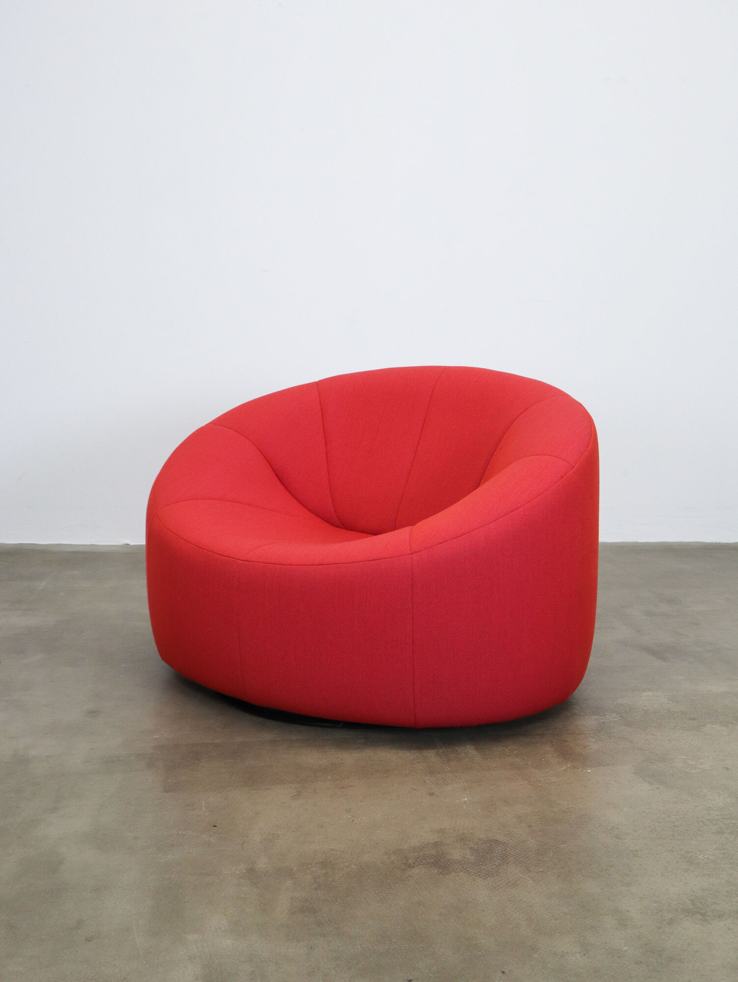 Red Pumpkin chair and ottoman by Pierre Paulin for Ligne Roset