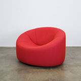 Red Pumpkin chair and ottoman by Pierre Paulin for Ligne Roset