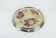 1930s rotatable cake platter glass chrome with pink and purple flower decor