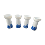 4 vintage Dutch vases for hyacinths