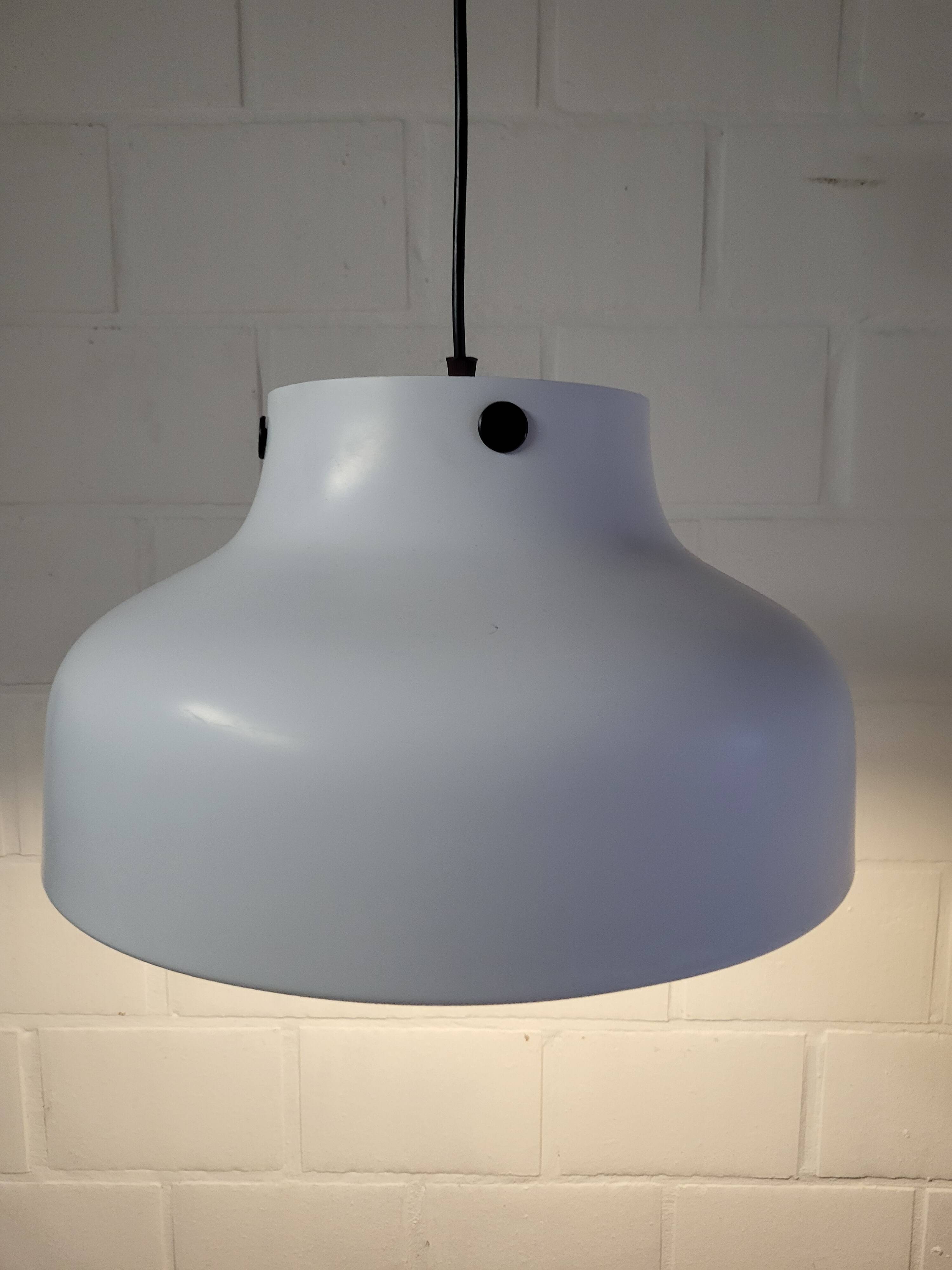 Hoffmeister Leuchten vintage pendant lamp, Scandinavian style, metal spirit.