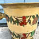 French Brass Cloisonné Style Champagne Bucket with Hand-Painted Fruit