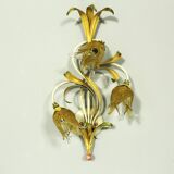 Set of 10 Wall Lights from colored hand crafted iron and Murano glass