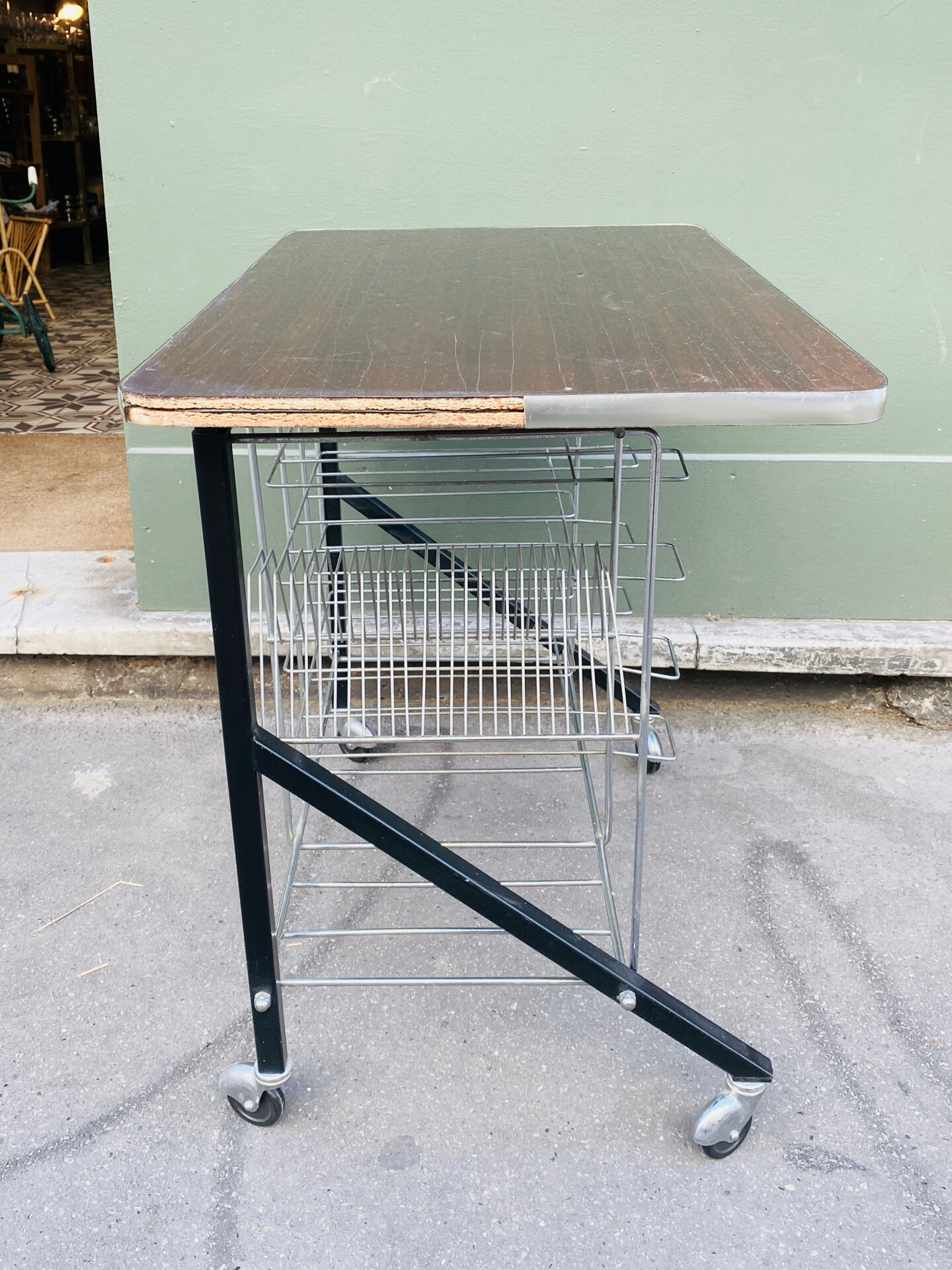 Sideboard / vinyl storage unit on wheels
