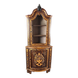 Inlaid corner display cabinet, 19th century