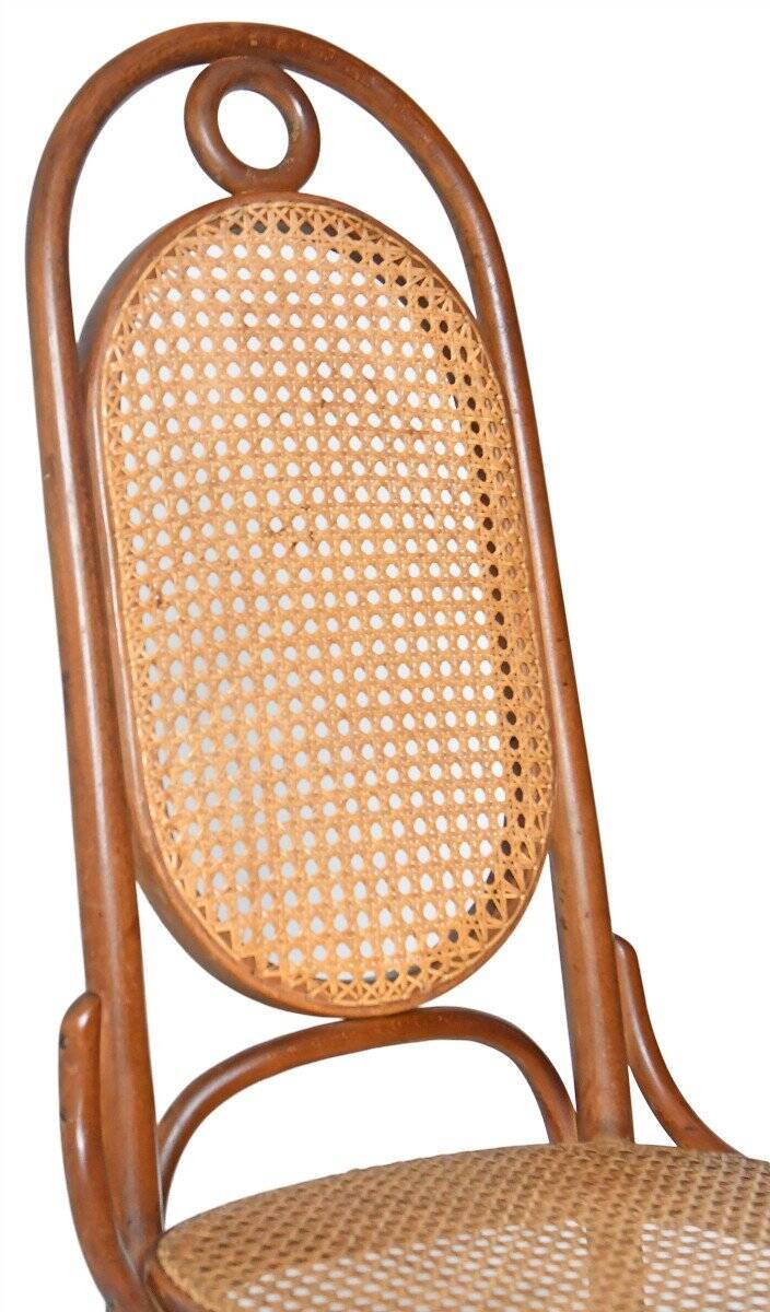 Set of 6 Thonet style chairs model number 17 "Long John"