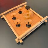 70's bamboo tray