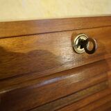 Filing cabinet with curtain