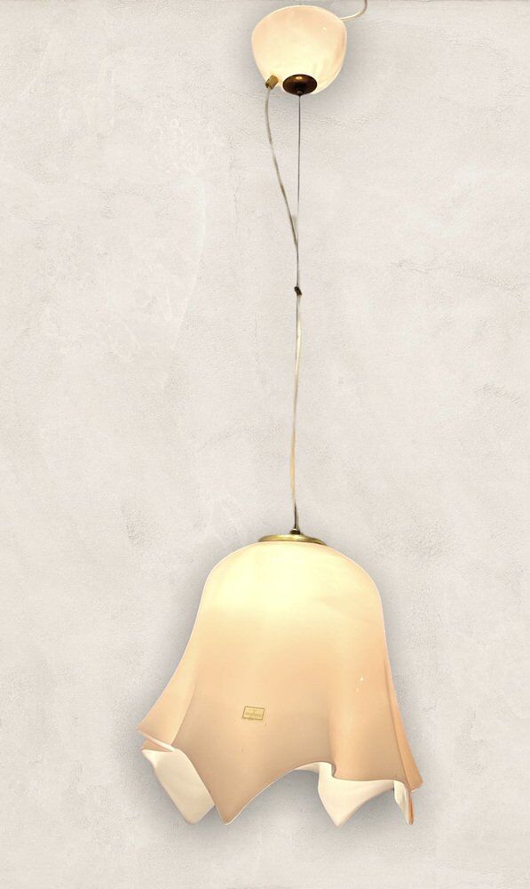 Pink Murano Glass Light Pendant by De Mayo