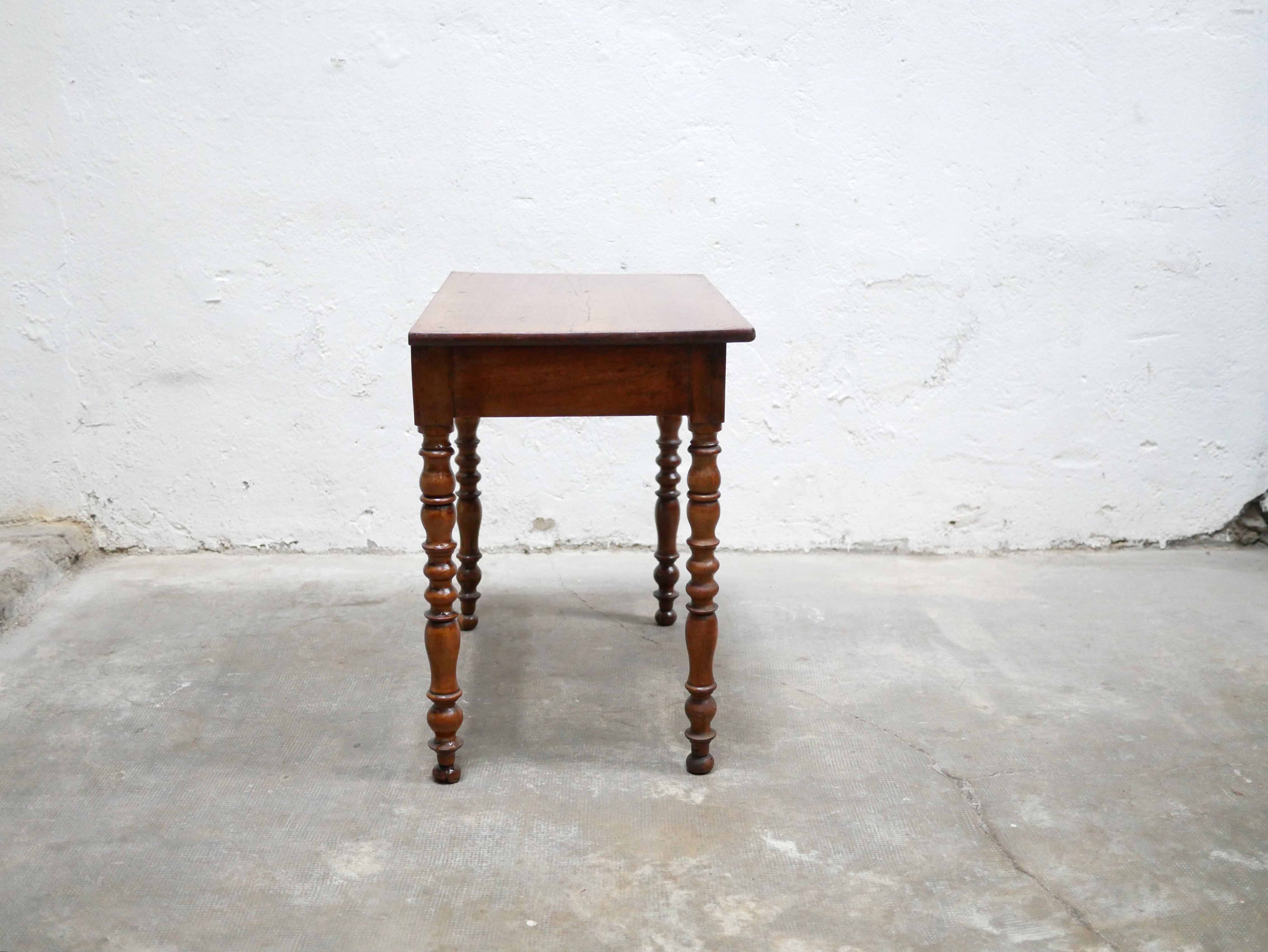 Vintage wooden desk side table