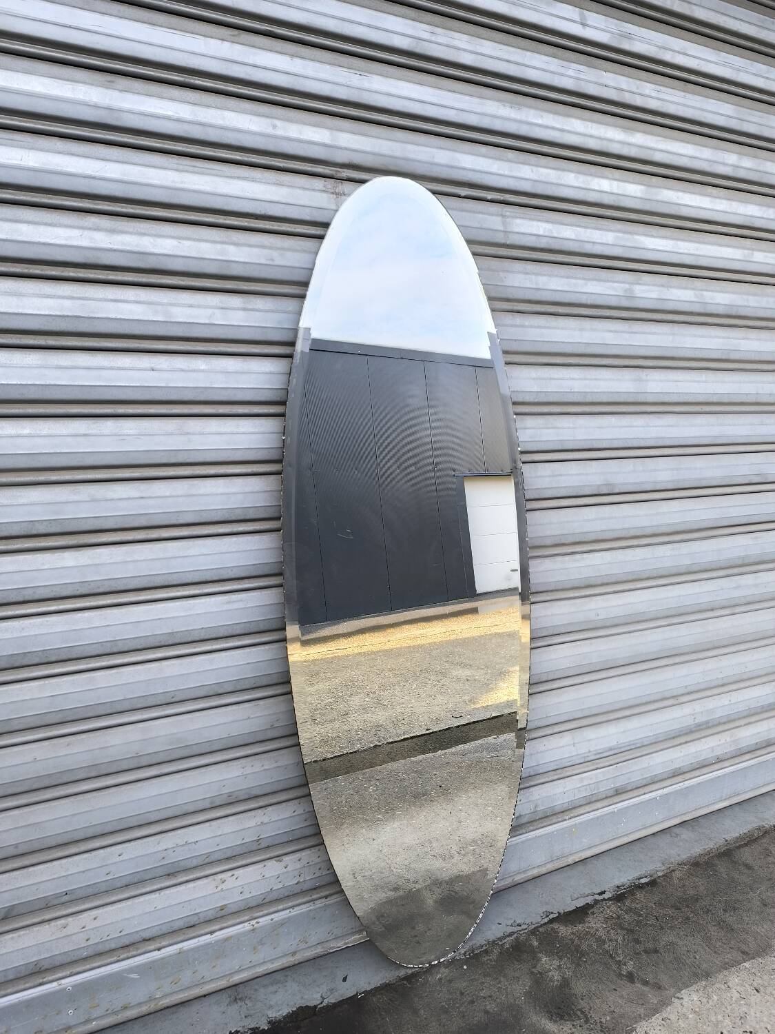 Art Deco Oval Beveled Mirror 168 x 59