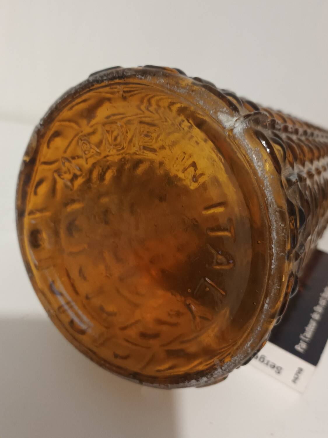 Amber carafe Italy Vintage