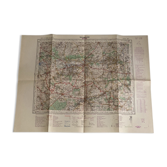 Map Maubeuge - Mons 1956