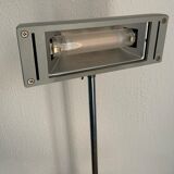 Vintage lamp 1980 medical gray cement and chrome - 50 cm