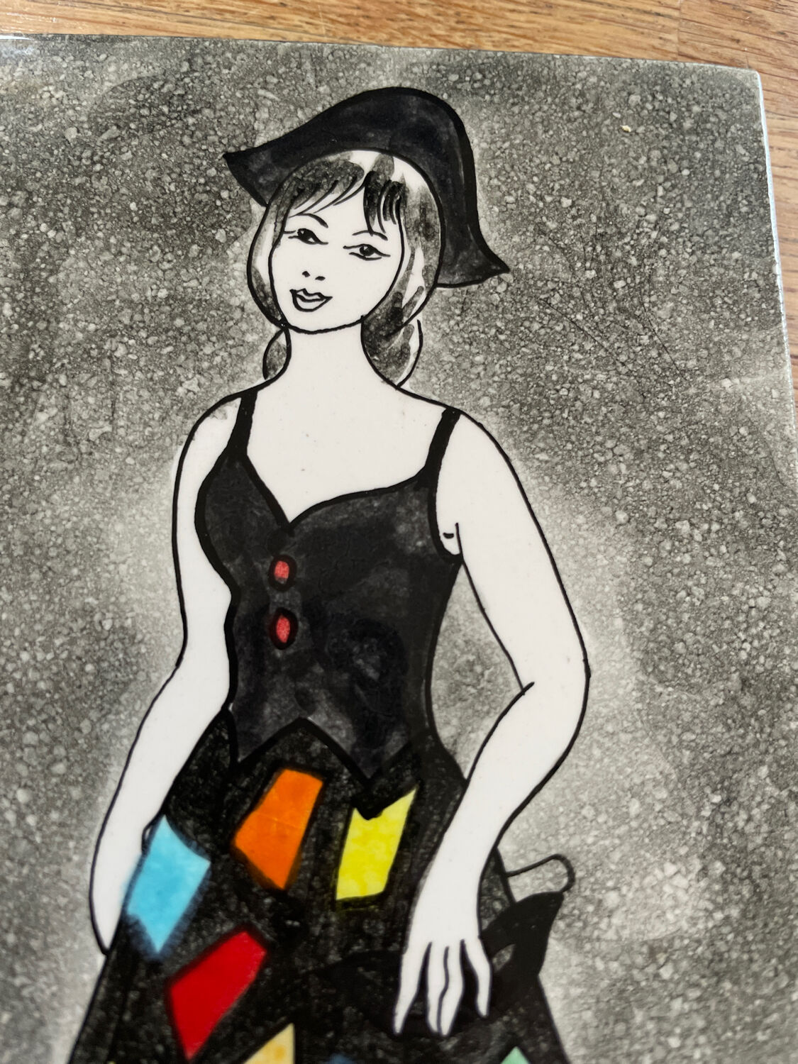 Vallauris decorative earthenware tile