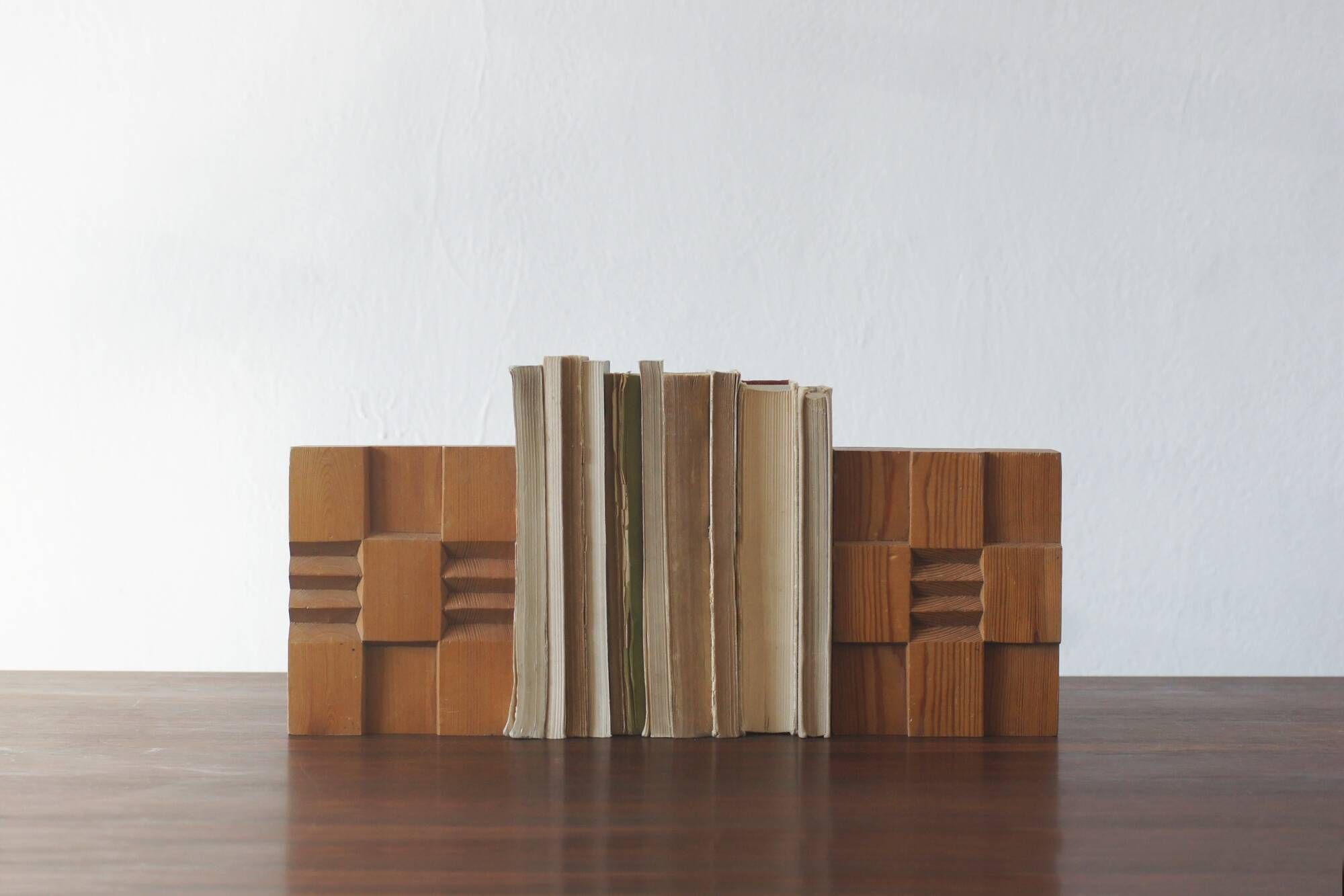 Mid-Century Modern Wooden Bookends, 1960s, Set of 2