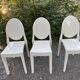 Lot de chaises Victoria Ghost blanches Philippe Starck pour Kartell
