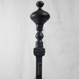 pair of wrought iron landier andirons