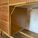 Vintage rattan and woven wicker desk with 4 drawers – Centrepiece – Style