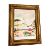 Miroir doré ancien 47x57cm