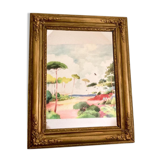 Old golden mirror 47x57cm