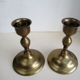 Bougeoirs en laiton - une paire