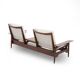 Wooden canapé and white boucle by Mario Franchioni for Framar, 1960s.