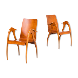 paire de fauteuils sculpturaux