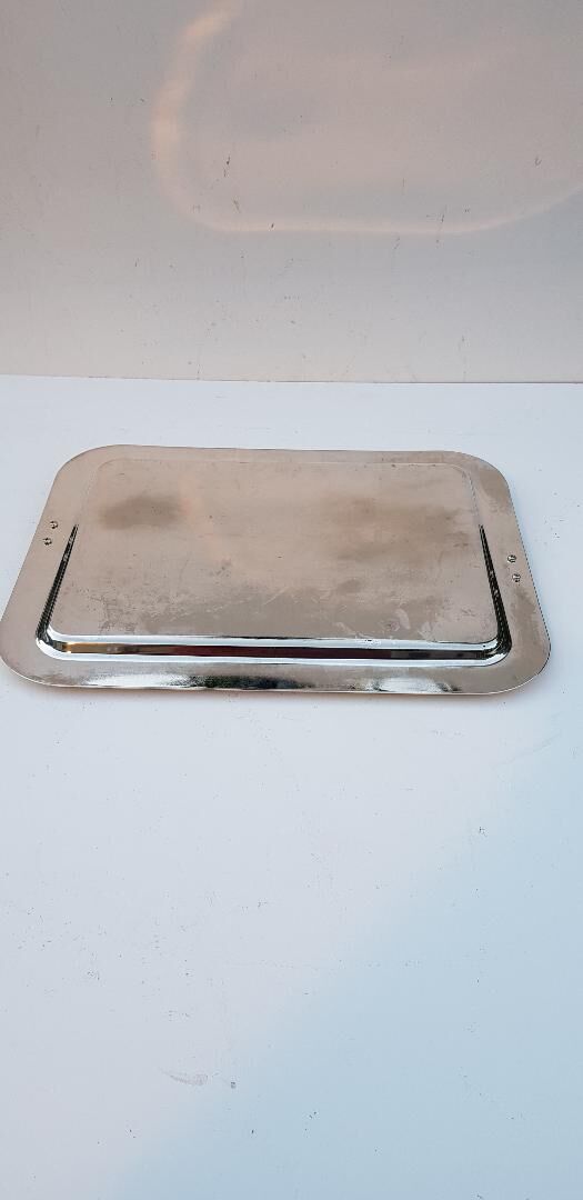 70s silver metal tray